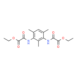 ChemSpider 2D Image | Diethyl 2,2'-[(2,4,6-trimethyl-1,3-phenylene)diimino]bis(oxoacetate) | C17H22N2O6