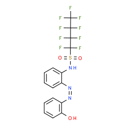 ChemSpider 2D Image | 1,1,2,2,3,3,4,4,4-Nonafluoro-N-{2-[(Z)-(2-hydroxyphenyl)diazenyl]phenyl}-1-butanesulfonamide | C16H10F9N3O3S