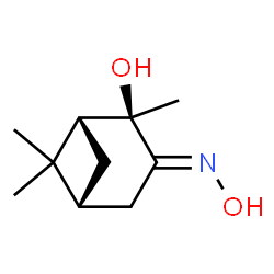ChemSpider 2D Image | (1R,2R,3E,5R)-3-(Hydroxyimino)-2,6,6-trimethylbicyclo[3.1.1]heptan-2-ol | C10H17NO2