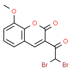ChemSpider 2D Image | 3-(Dibromoacetyl)-8-methoxy-2H-chromen-2-one | C12H8Br2O4