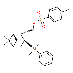 ChemSpider 2D Image | {(1S,2R,3S,5R)-3-[Dimethyl(phenyl)silyl]-6,6-dimethylbicyclo[3.1.1]hept-2-yl}methyl 4-methylbenzenesulfonate | C25H34O3SSi