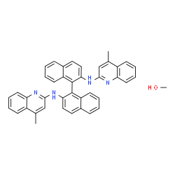 ChemSpider 2D Image | Methanol - N,N'-bis(4-methyl-2-quinolinyl)-1,1'-binaphthalene-2,2'-diamine (1:1) | C41H34N4O