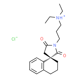 ChemSpider 2D Image | 3-[(1S)-2',5'-Dioxo-3,4-dihydro-1'H,2H-spiro[naphthalene-1,3'-pyrrolidin]-1'-yl]-N,N-diethyl-1-propanaminium chloride | C20H29ClN2O2