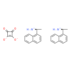 ChemSpider 2D Image | Bis[(1S)-1-(1-naphthyl)ethanaminium] 3,4-dioxo-1-cyclobutene-1,2-diolate | C28H28N2O4