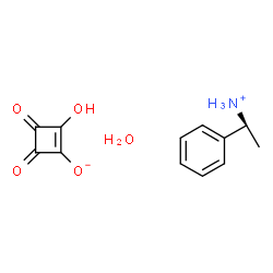 ChemSpider 2D Image | (1S)-1-Phenylethanaminium 2-hydroxy-3,4-dioxo-1-cyclobuten-1-olate hydrate (1:1:1) | C12H15NO5