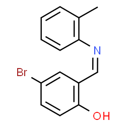 ChemSpider 2D Image | 4-Bromo-2-{(Z)-[(2-methylphenyl)imino]methyl}phenol | C14H12BrNO