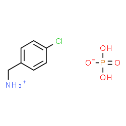 ChemSpider 2D Image | (4-Chlorophenyl)methanaminium dihydrogen phosphate | C7H11ClNO4P