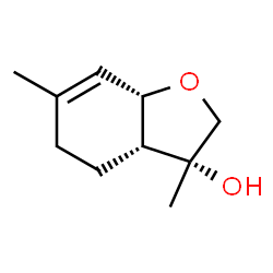 ChemSpider 2D Image | (3R,3aR,7aS)-3,6-Dimethyl-2,3,3a,4,5,7a-hexahydro-1-benzofuran-3-ol | C10H16O2