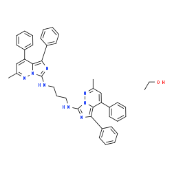 ChemSpider 2D Image | Ethanol - N,N'-bis(2-methyl-4,5-diphenylimidazo[1,5-b]pyridazin-7-yl)-1,3-propanediamine (1:1) | C43H42N8O