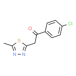 ChemSpider 2D Image | 1-(4-Chlorophenyl)-2-(5-methyl-1,3,4-thiadiazol-2-yl)ethanone | C11H9ClN2OS