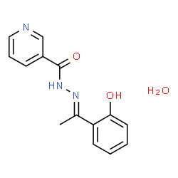ChemSpider 2D Image | N'-[(1E)-1-(2-Hydroxyphenyl)ethylidene]nicotinohydrazide hydrate (1:1) | C14H15N3O3