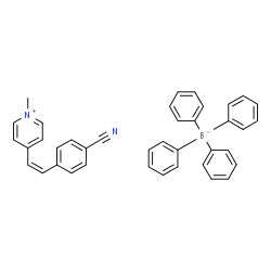 ChemSpider 2D Image | 4-[(Z)-2-(4-Cyanophenyl)vinyl]-1-methylpyridinium tetraphenylborate(1-) | C39H33BN2