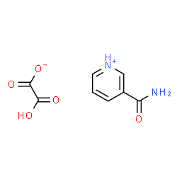 ChemSpider 2D Image | 3-Carbamoylpyridinium hydrogen oxalate | C8H8N2O5