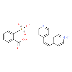 ChemSpider 2D Image | 4-[(Z)-2-(4-Pyridinyl)vinyl]pyridinium 2-carboxybenzenesulfonate | C19H16N2O5S