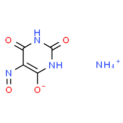 ChemSpider 2D Image | Ammonium 5-nitroso-2,6-dioxo-1,2,3,6-tetrahydro-4-pyrimidinolate | C4H6N4O4