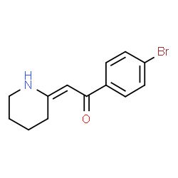 ChemSpider 2D Image | (2E)-1-(4-Bromophenyl)-2-(2-piperidinylidene)ethanone | C13H14BrNO