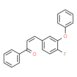 ChemSpider 2D Image | (2Z)-3-(4-Fluoro-3-phenoxyphenyl)-1-phenyl-2-propen-1-one | C21H15FO2