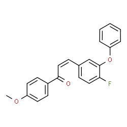 ChemSpider 2D Image | (2Z)-3-(4-Fluoro-3-phenoxyphenyl)-1-(4-methoxyphenyl)-2-propen-1-one | C22H17FO3