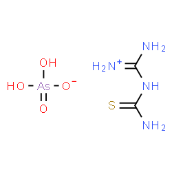 ChemSpider 2D Image | (Carbamothioylamino)(imino)methanaminium dihydrogen arsenate | C2H9AsN4O4S