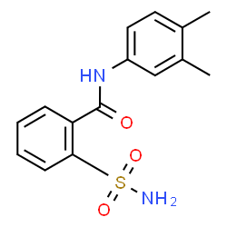 ChemSpider 2D Image | N-(3,4-Dimethylphenyl)-2-sulfamoylbenzamide | C15H16N2O3S
