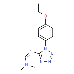 ChemSpider 2D Image | N'-[1-(4-Ethoxyphenyl)-1H-tetrazol-5-yl]-N,N-dimethylimidoformamide | C12H16N6O