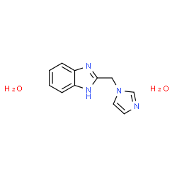 ChemSpider 2D Image | 2-(1H-Imidazol-1-ylmethyl)-1H-benzimidazole dihydrate | C11H14N4O2