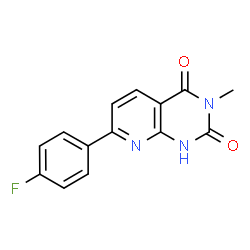 ChemSpider 2D Image | 7-(4-Fluorophenyl)-3-methylpyrido[2,3-d]pyrimidine-2,4(1H,3H)-dione | C14H10FN3O2