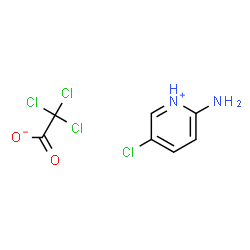 ChemSpider 2D Image | 2-Amino-5-chloropyridinium trichloroacetate | C7H6Cl4N2O2