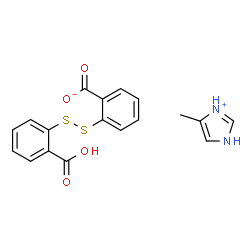 ChemSpider 2D Image | 4-Methyl-1H-imidazol-3-ium 2-[(2-carboxyphenyl)disulfanyl]benzoate | C18H16N2O4S2