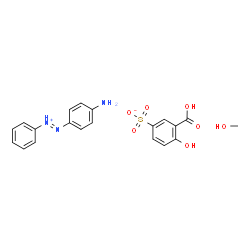 ChemSpider 2D Image | (E)-2-(4-Aminophenyl)-1-phenyldiazenium 3-carboxy-4-hydroxybenzenesulfonate - methanol (1:1:1) | C20H21N3O7S