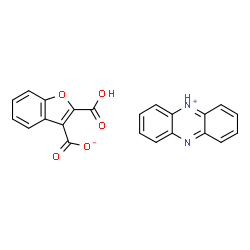 ChemSpider 2D Image | Phenazin-5-ium 2-carboxy-1-benzofuran-3-carboxylate | C22H14N2O5