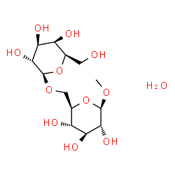 ChemSpider 2D Image | Methyl 6-O-beta-D-galactopyranosyl-beta-D-glucopyranoside hydrate (1:1) | C13H26O12