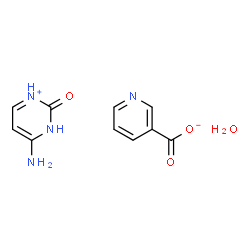 ChemSpider 2D Image | 4-Amino-2-oxo-2,3-dihydropyrimidin-1-ium nicotinate hydrate (1:1:1) | C10H12N4O4