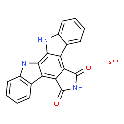 ChemSpider 2D Image | 12,13-Dihydro-5H-indolo[2,3-a]pyrrolo[3,4-c]carbazole-5,7(6H)-dione hydrate (1:1) | C20H13N3O3