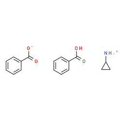 ChemSpider 2D Image | Cyclopropanaminium benzoate benzoic acid (1:1:1) | C17H19NO4