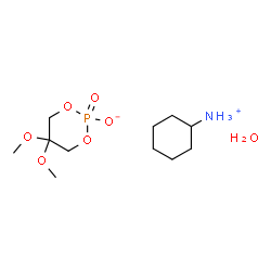 ChemSpider 2D Image | Cyclohexanaminium 5,5-dimethoxy-1,3,2-dioxaphosphinan-2-olate 2-oxide hydrate (1:1:1) | C11H26NO7P