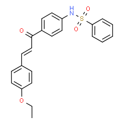 ChemSpider 2D Image | N-{4-[(2E)-3-(4-Ethoxyphenyl)-2-propenoyl]phenyl}benzenesulfonamide | C23H21NO4S
