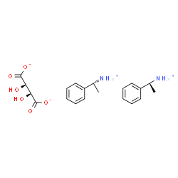 ChemSpider 2D Image | (1R)-1-Phenylethanaminium (1S)-1-phenylethanaminium (2R,3R)-2,3-dihydroxysuccinate (1:1:1) | C20H28N2O6