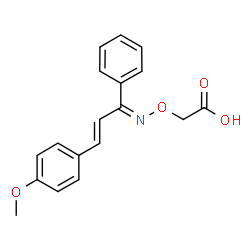ChemSpider 2D Image | ({(Z)-[(2E)-3-(4-Methoxyphenyl)-1-phenyl-2-propen-1-ylidene]amino}oxy)acetic acid | C18H17NO4