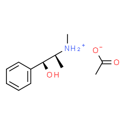 ChemSpider 2D Image | (1S,2R)-1-Hydroxy-N-methyl-1-phenyl-2-propanaminium acetate | C12H19NO3