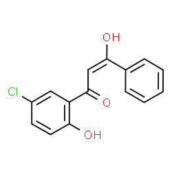 ChemSpider 2D Image | (2E)-1-(5-Chloro-2-hydroxyphenyl)-3-hydroxy-3-phenyl-2-propen-1-one | C15H11ClO3