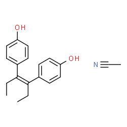ChemSpider 2D Image | Acetonitrile - 4,4'-[(3Z)-3-hexene-3,4-diyl]diphenol (1:1) | C20H23NO2