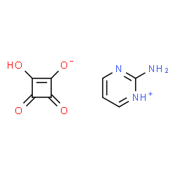 ChemSpider 2D Image | 2-Aminopyrimidin-1-ium 2-hydroxy-3,4-dioxo-1-cyclobuten-1-olate | C8H7N3O4