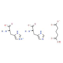 ChemSpider 2D Image | (2S)-2-Ammonio-3-(1H-imidazol-1-ium-4-yl)propanoate 4-carboxybutanoate - (2S)-2-ammonio-3-(1H-imidazol-4-yl)propanoate (1:1:1) | C17H26N6O8
