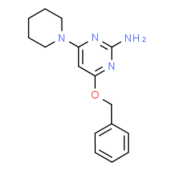 ChemSpider 2D Image | 4-(Benzyloxy)-6-(1-piperidinyl)-2-pyrimidinamine | C16H20N4O