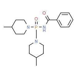 ChemSpider 2D Image | N-[Bis(4-methyl-1-piperidinyl)phosphoryl]benzamide | C19H30N3O2P