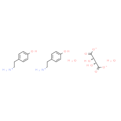 ChemSpider 2D Image | 2-(4-Hydroxyphenyl)ethanaminium (2R,3R)-2,3-dihydroxysuccinate hydrate (2:1:2) | C20H32N2O10