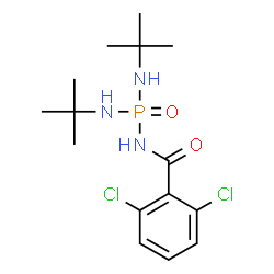 ChemSpider 2D Image | N-{Bis[(2-methyl-2-propanyl)amino]phosphoryl}-2,6-dichlorobenzamide | C15H24Cl2N3O2P