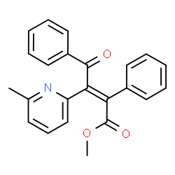ChemSpider 2D Image | Methyl (2E)-3-(6-methyl-2-pyridinyl)-4-oxo-2,4-diphenyl-2-butenoate | C23H19NO3