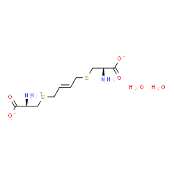 ChemSpider 2D Image | (2R,2'R)-3,3'-[(2E)-2-Butene-1,4-diyldisulfanediyl]bis(2-ammoniopropanoate) dihydrate | C10H22N2O6S2